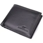 Чоловічий гаманець з натуральної шкіри ST Leather 22460 Чорний