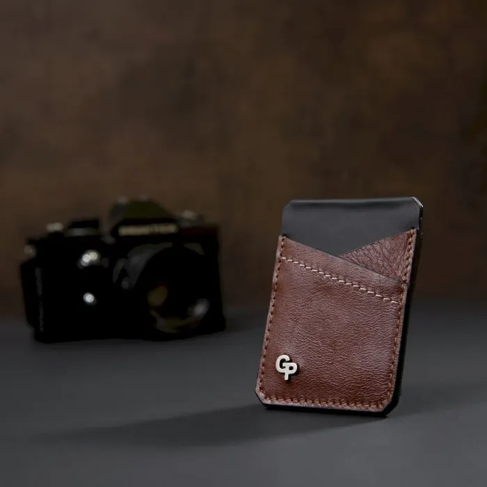 Чоловічий шкіряний картхолдер GRANDE PELLE 11364 Коричневий