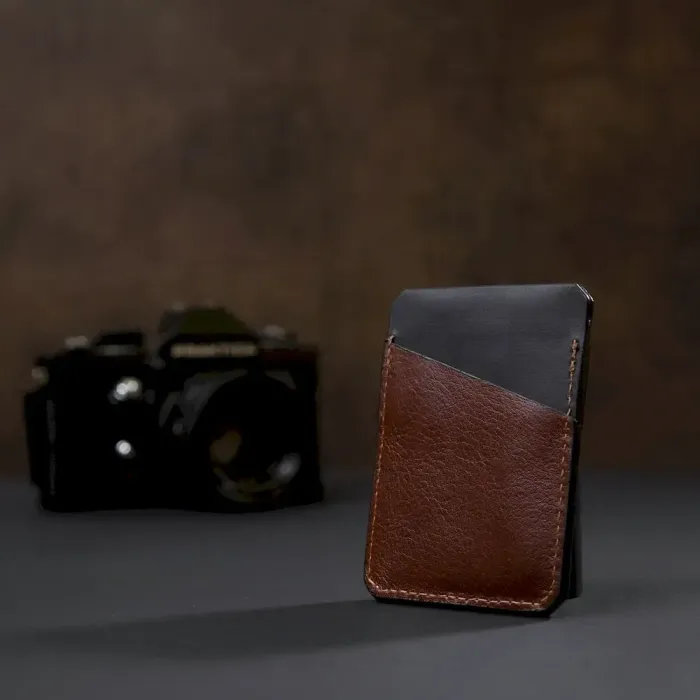 Чоловічий шкіряний картхолдер GRANDE PELLE 11364 Коричневий