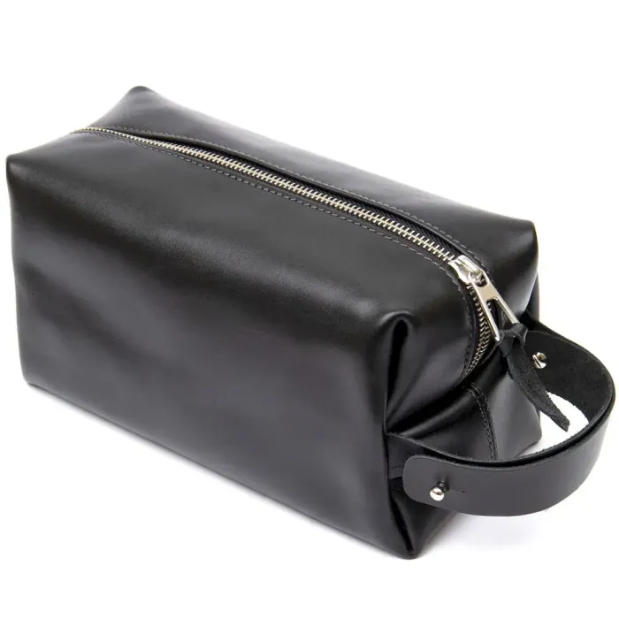 Чоловічий шкіряний несесер GRANDE PELLE 11417 Чорний