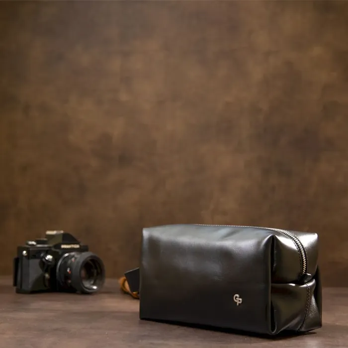 Чоловічий шкіряний несесер GRANDE PELLE 11417 Чорний