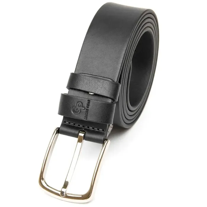 Чоловічий шкіряний ремінь GRANDE PELLE 11453 Чорний