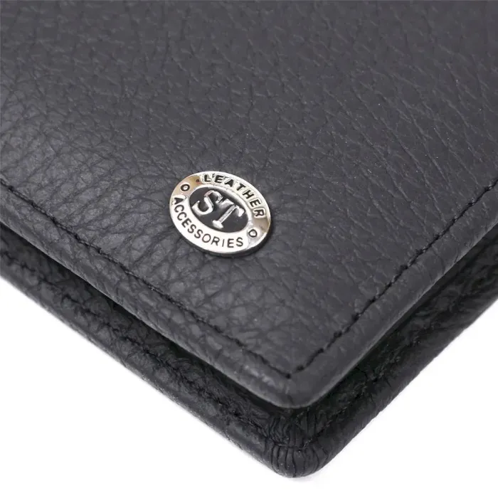 Чоловічий купюрник ST Leather 18305 (ST159) Чорний