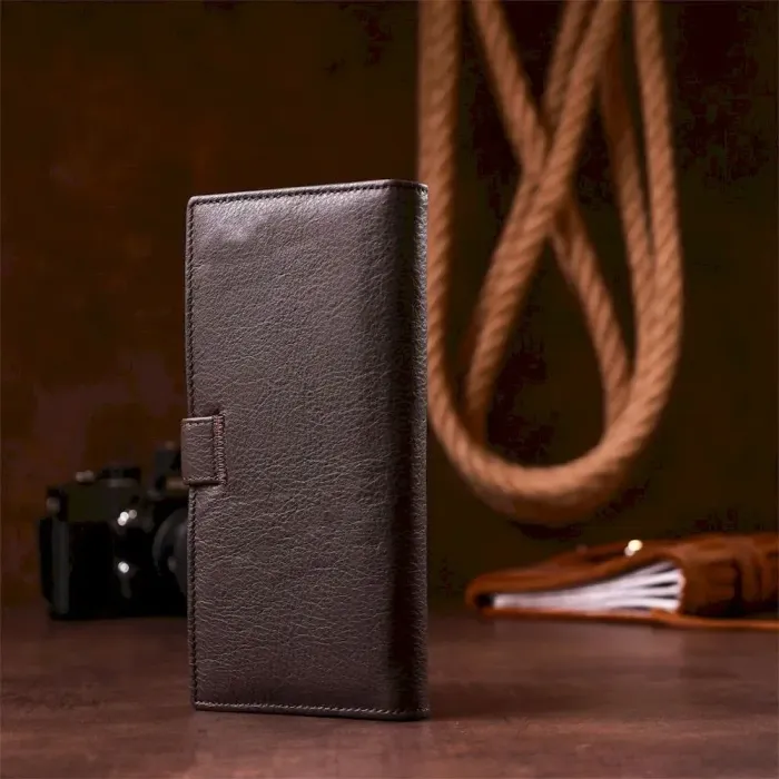 Чоловічий купюрник ST Leather 18366 (ST147) із натуральної шкіри Коричневий