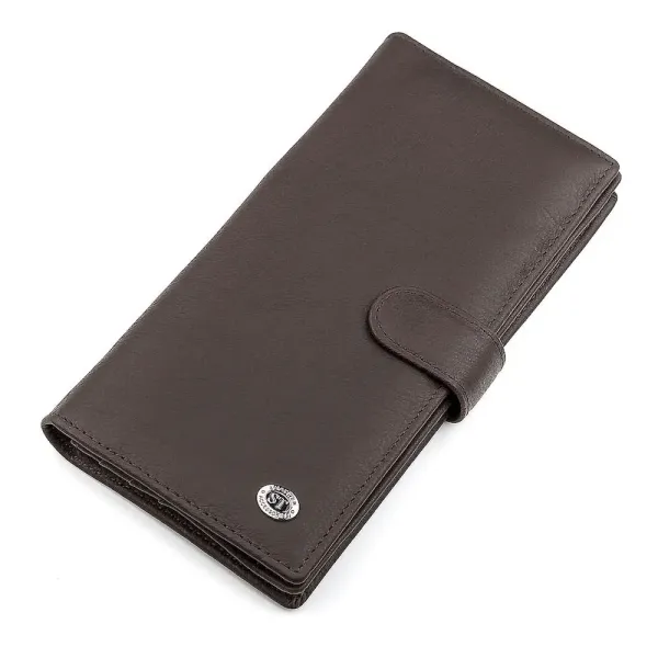 Чоловічий купюрник ST Leather 18366 (ST147) із натуральної шкіри Коричневий