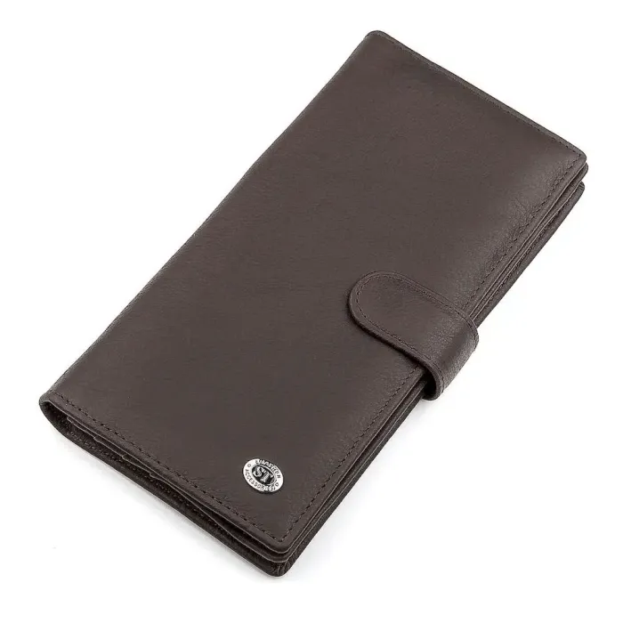 Чоловічий купюрник ST Leather 18366 (ST147) із натуральної шкіри Коричневий