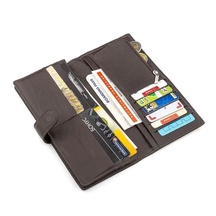 Чоловічий купюрник ST Leather 18366 (ST147) із натуральної шкіри Коричневий