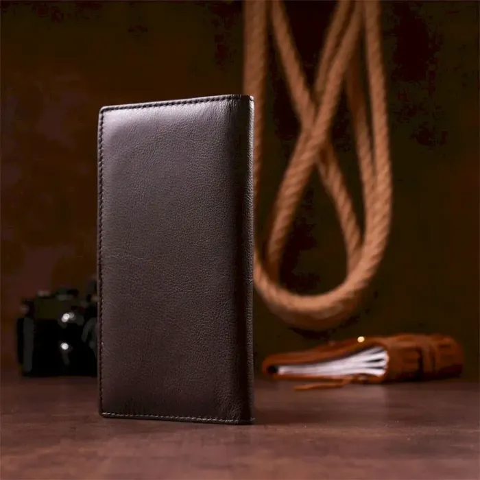 Чоловічий купюрник ST Leather 18368 (ST148) функціональний Коричневий