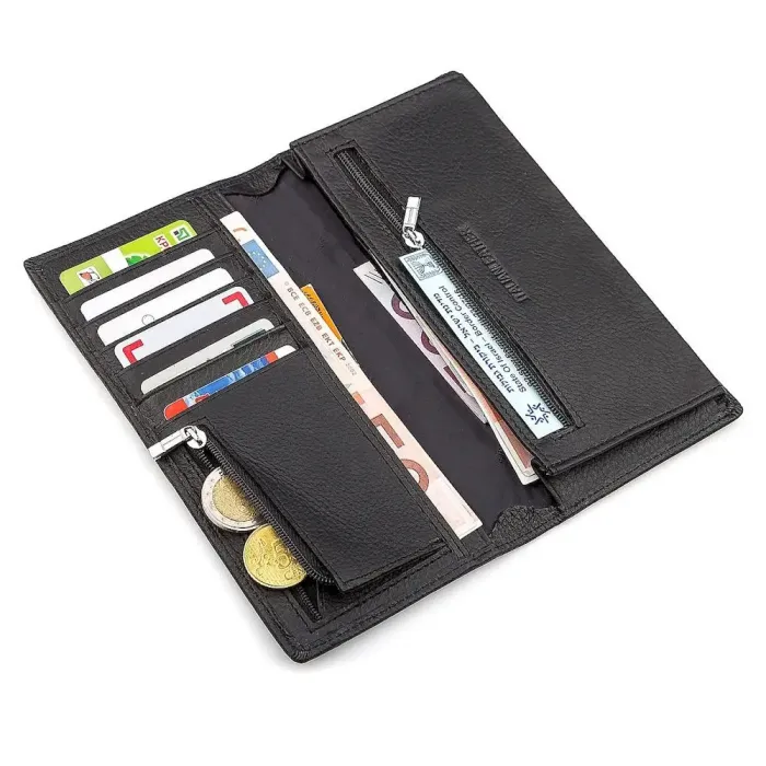 Чоловічий купюрник ST Leather 18369 (ST148) Чорний