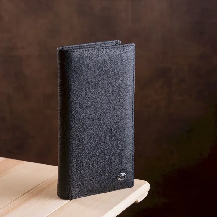 Чоловічий купюрник ST Leather 18369 (ST148) Чорний