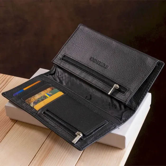 Чоловічий купюрник ST Leather 18369 (ST148) Чорний