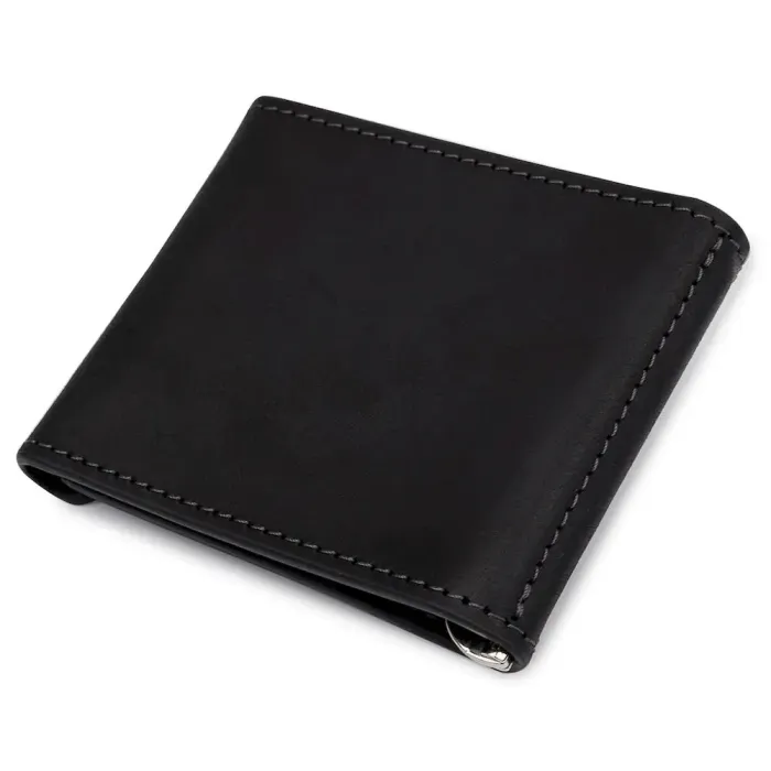 Мужской практичный зажим для денег GRANDE PELLE 11404 Черный