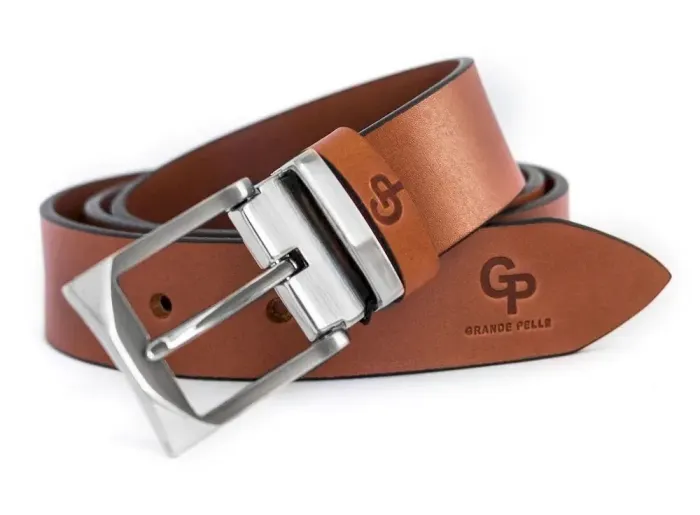 Чоловічий ремінь Grande Pelle 20089 Коричневий