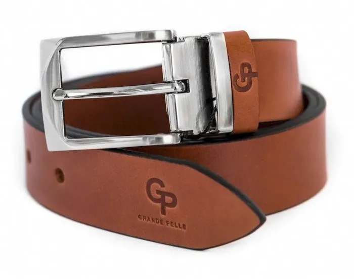 Чоловічий ремінь Grande Pelle 20089 Коричневий