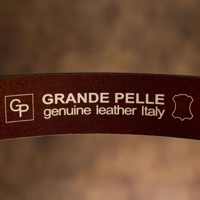 Чоловічий ремінь Grande Pelle 20089 Коричневий