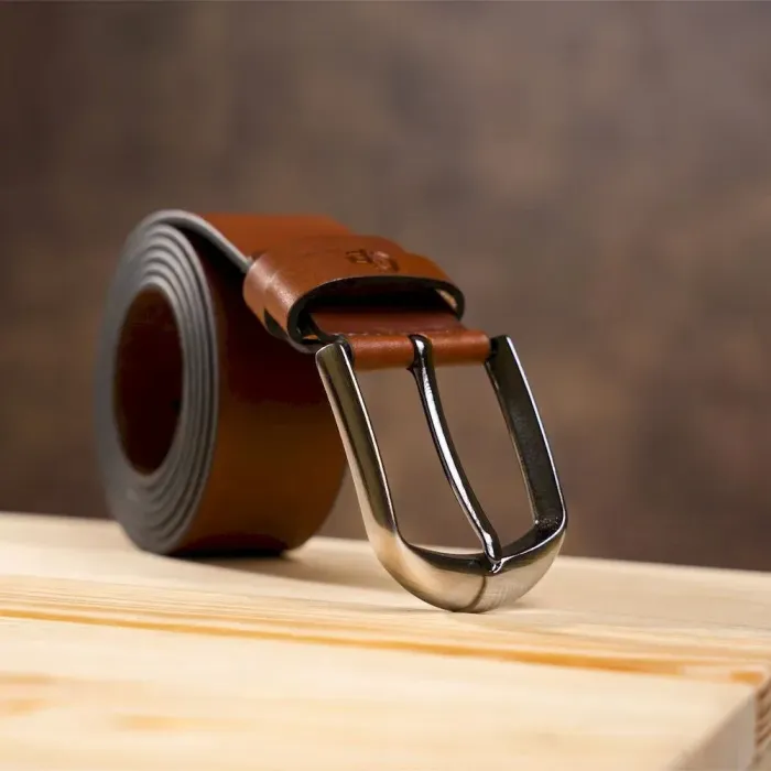 Чоловічий ремінь Grande Pelle 20094 Коричневий