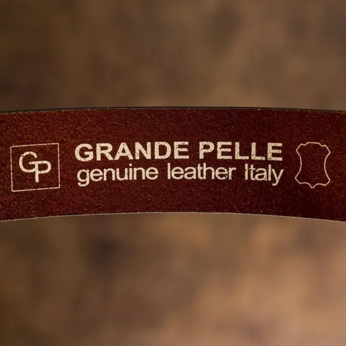 Чоловічий ремінь Grande Pelle 20094 Коричневий