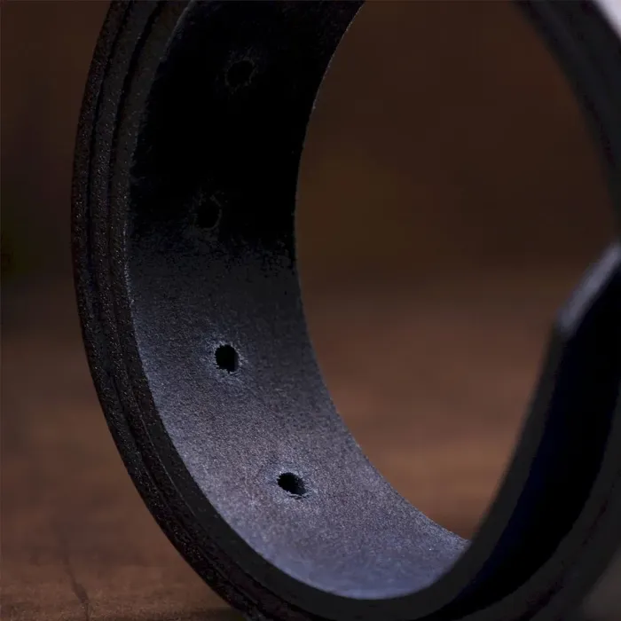 Мужской ремень SHVIGEL 11258 кожаный Синий