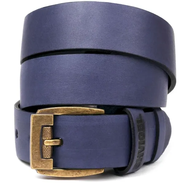 Чоловічий ремінь SHVIGEL 11258 синій