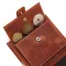 Чоловічий вертикальний гаманець у вінтажній шкірі KARYA 21388 Рудий