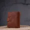 Чоловічий вертикальний гаманець у вінтажній шкірі KARYA 21388 Рудий