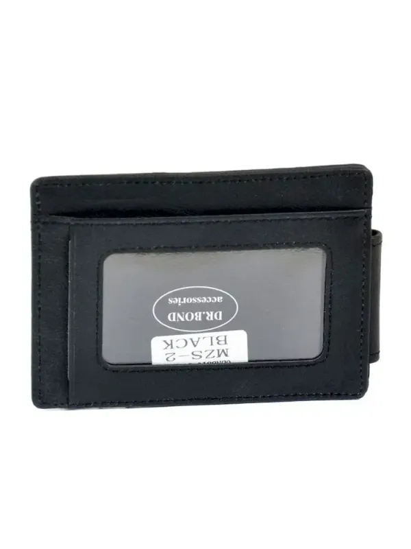 Чоловічий гаманець Classic шкіряний Dr.Bond MZS-2 black