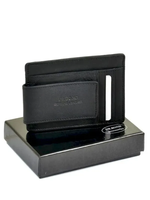 Чоловічий гаманець Classic шкіряний Dr.Bond MZS-2 black