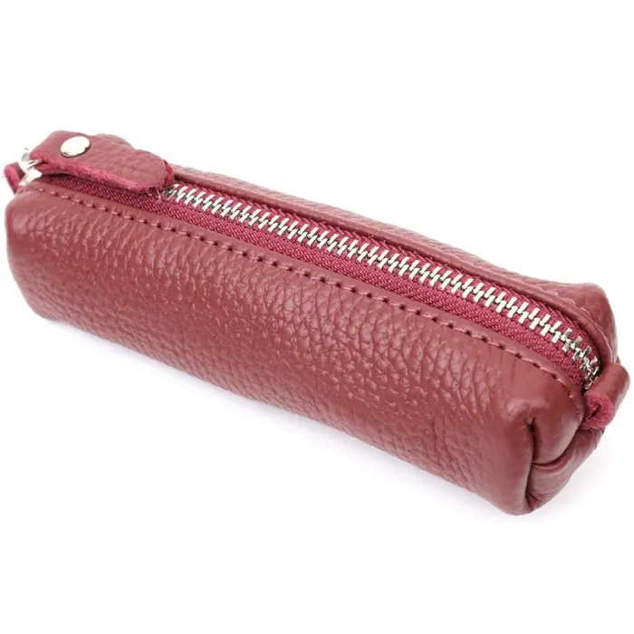 Надійна шкіряна ключниця GRANDE PELLE 11667 Бордовий