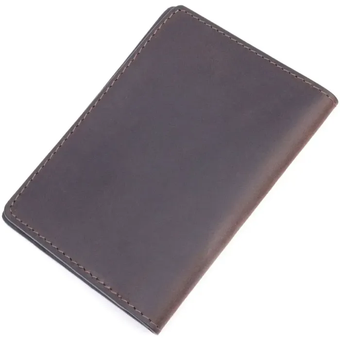 Надійна обкладинка на військовий квиток у вінтажній шкірі Карта GRANDE PELLE 16781 Коричнева