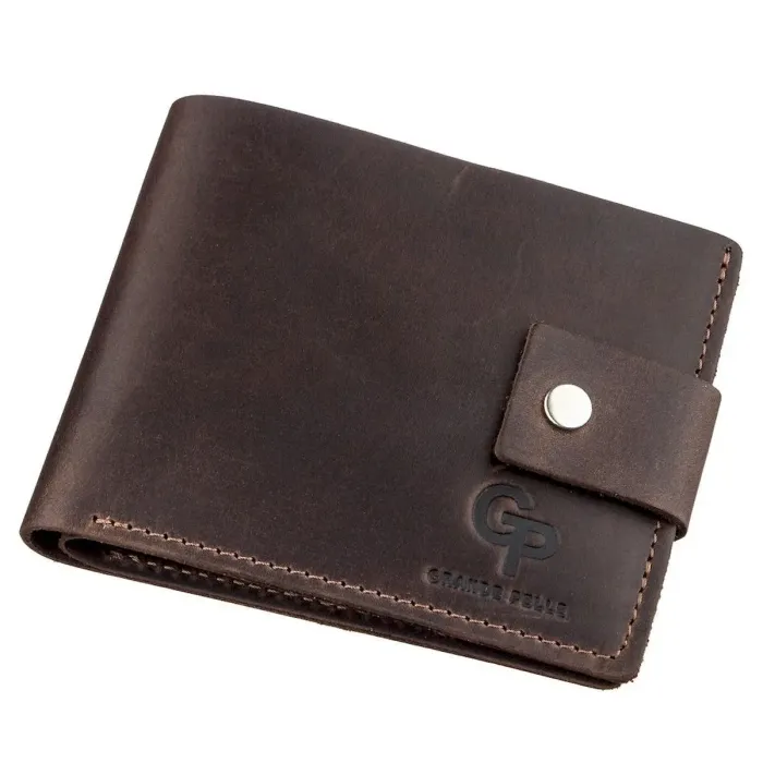 Надійний чоловічий портмоне у вінтажному стилі GRANDE PELLE 11229