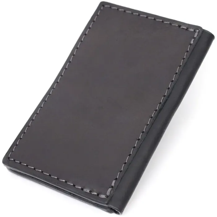 Надійний картхолдер з утримувачем для Apple AirTag з натуральної шкіри GRANDE PELLE 11605 Чорний