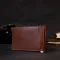 Надійний шкіряний затискач для грошей GRANDE PELLE 11668 Коричневий