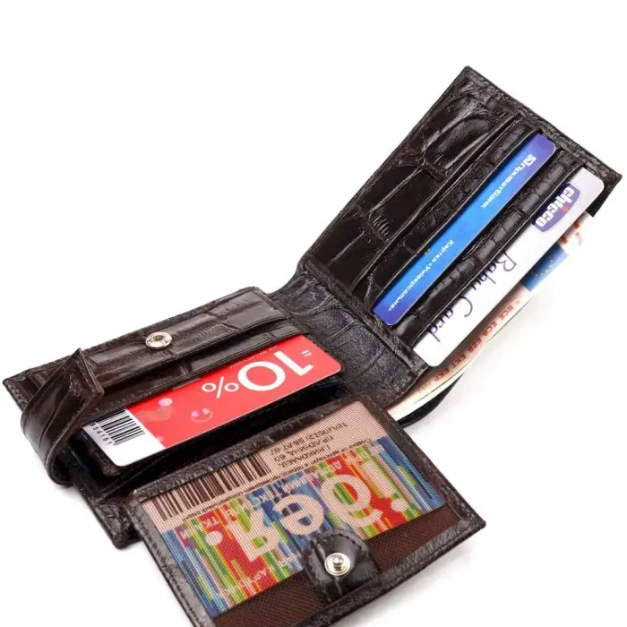 Надежный мужской кошелек из натуральной фактурной кожи CANPELLINI 21516 Коричневый