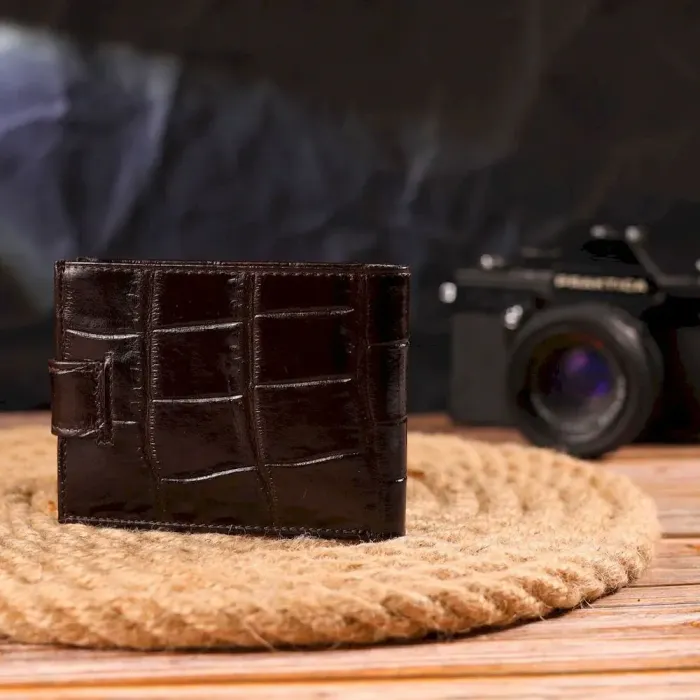 Надежный мужской кошелек из натуральной фактурной кожи CANPELLINI 21516 Коричневый