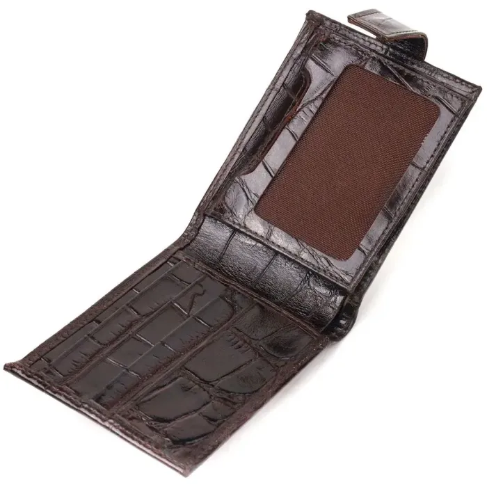 Надежный мужской кошелек из натуральной фактурной кожи CANPELLINI 21516 Коричневый