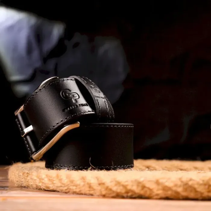 Надійний ремінь для чоловіків з натуральної шкіри Grande Pelle 21467 Чорний