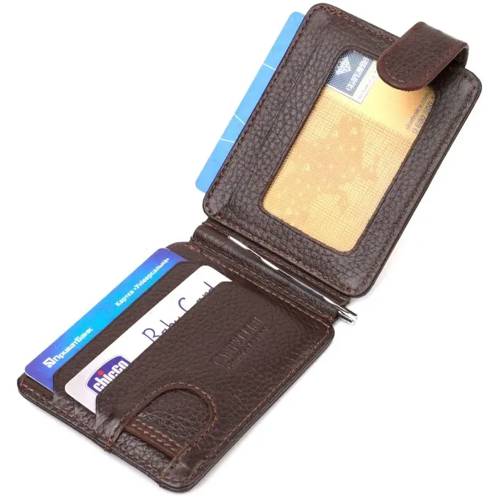 Надежный зажим для денег из натуральной кожи флотар CANPELLINI 21937 Коричневый