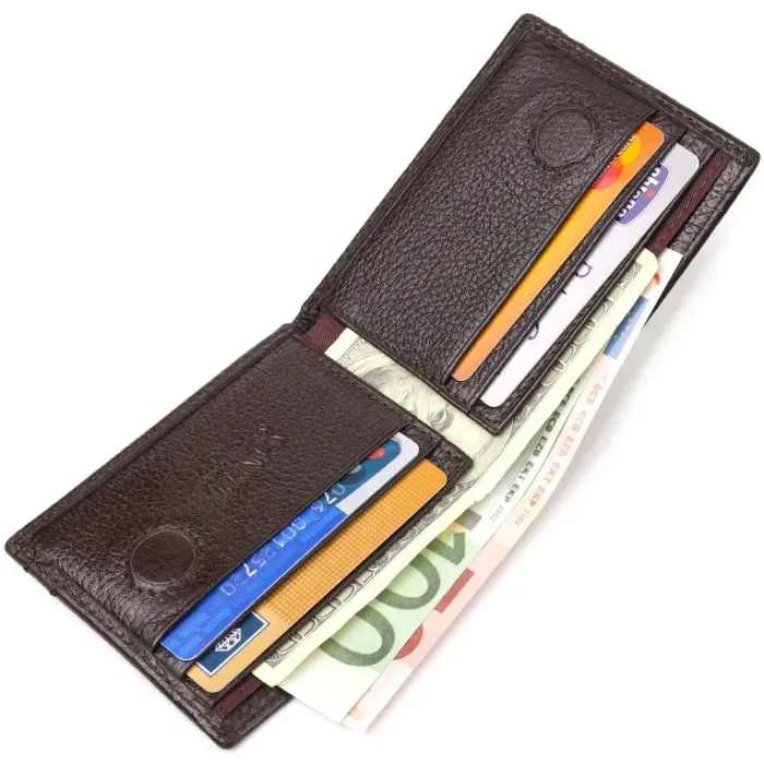 Надійний затиск із натуральної зернистої шкіри CANPELLINI 21517 Коричневий