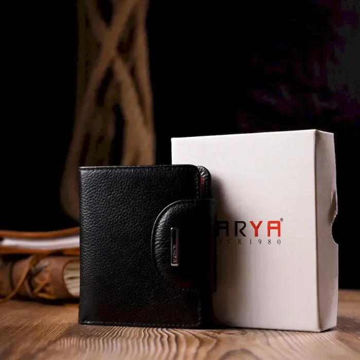 Надійний жіночий гаманець з натуральної шкіри KARYA 21126 Чорний