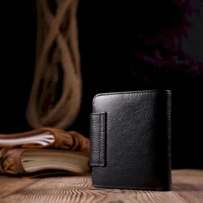 Надійний жіночий гаманець з натуральної шкіри KARYA 21126 Чорний