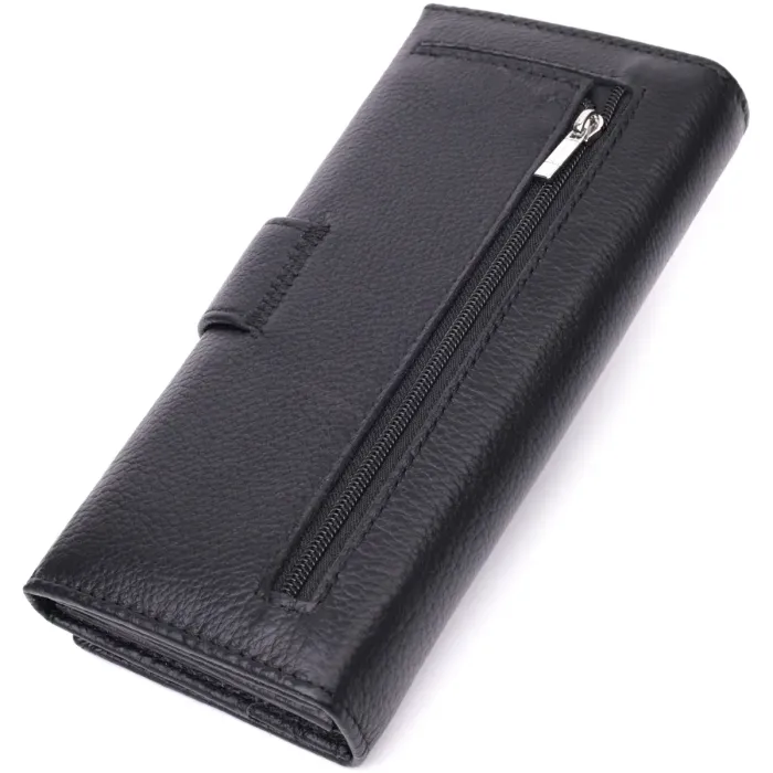 Надійний жіночий гаманець із натуральної шкіри ST Leather 22548 Чорний