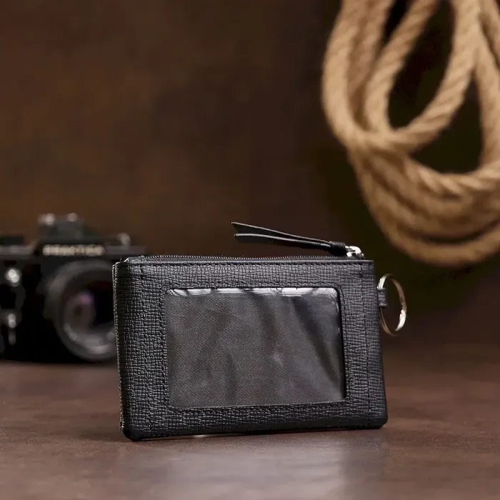 Невелика шкіряна документниця Vintage 20461 Чорний