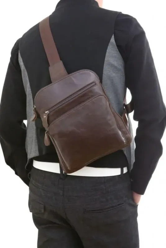 Сумка чоловіча Vintage 14185 Коричнева