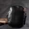 Небольшая сумка интересного формата из мягкой натуральной кожи Vintage 22338 Черная