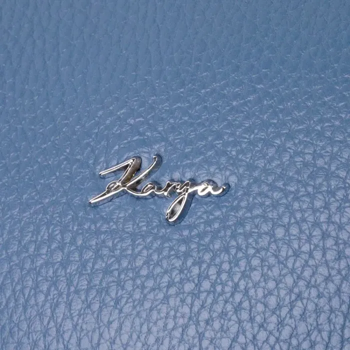 Небольшая женская сумка на плечо KARYA 20891 кожаная Голубой