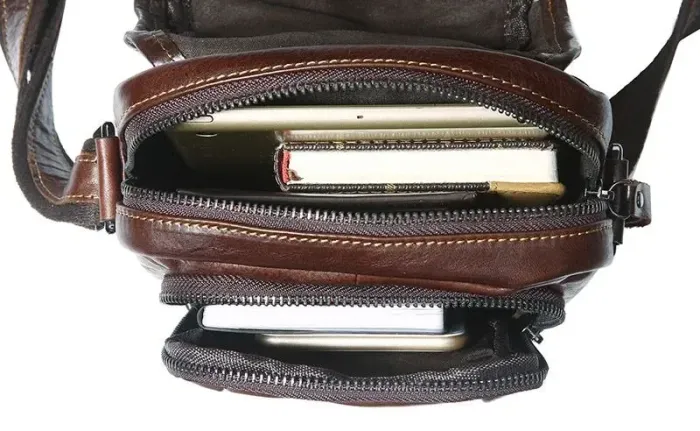 Сумка чоловіча Vintage 14388 Коричнева
