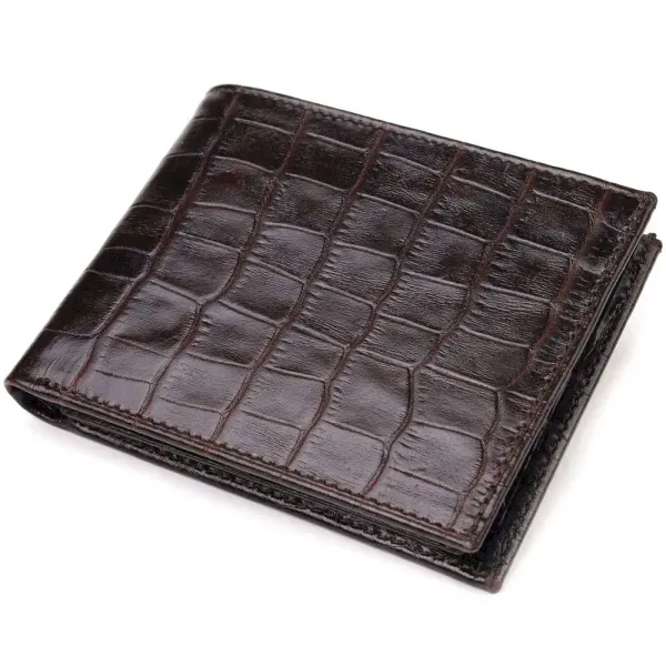 Невеликий чоловічий портмоне з натуральної фактурної шкіри CANPELLINI 21522 Коричневий