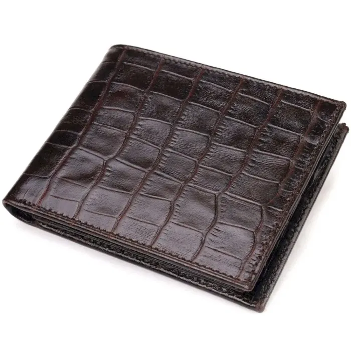 Небольшое мужское портмоне из натуральной фактурной кожи CANPELLINI 21522 Коричневое