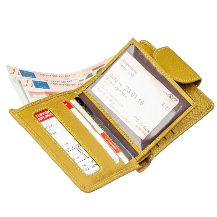 Невеликий портмоне для жінок ST Leather 18924 Гірчичний