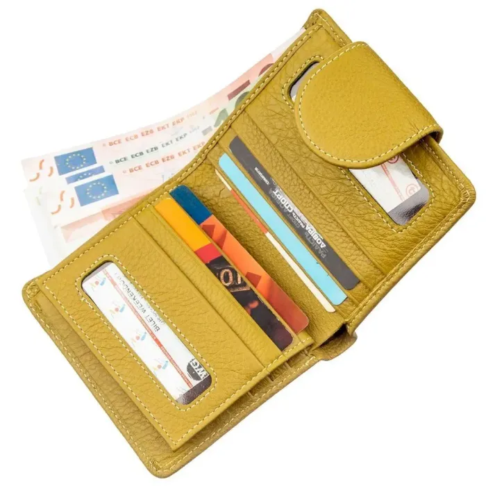 Невеликий портмоне для жінок ST Leather 18924 Гірчичний